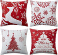 NANAN Christmas Pillow Covers 18x18 Inch Set of 4 Decorative Farmhouse Throw by NANAN