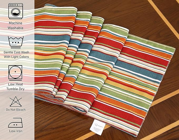 Ruvanti 100% Cotton Table Runner 108 Inches Long, Stain Resistant, Washable & - Image 6