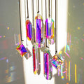 HDCRYSTALGIFTS Set 7 Crystal Sun Catcher Prisms, AB Colored Suncatcher Crystals by HDCRYSTALGIFTS