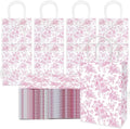 JarThenaAMCS 52Pcs Pink Floral Paper Gift Bag Vintage Wildflower Treat Bags by JarThenaAMCS