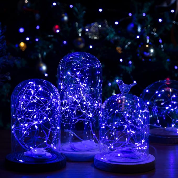 HXWEIYE 12 Pack 7ft 20LED Blue Fairy Lights Battery Operated - Image 6