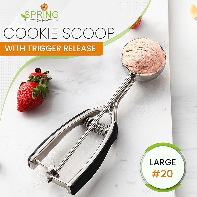 Spring Chef Large #20 Stainless Steel Cookie Scoop - Image 7