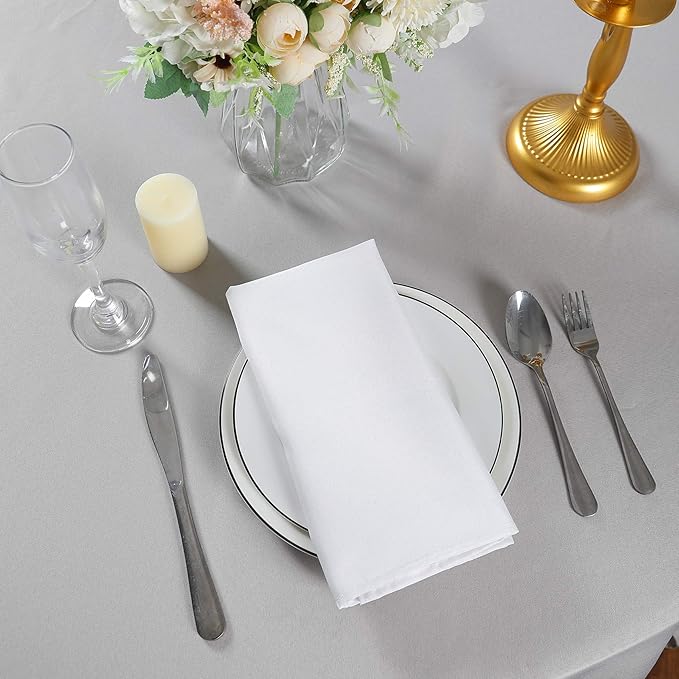 Cloth Napkins 20x20 inch Washable Polyester Dinner Napkins Soft Table Napkins - Image 7