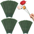 300pcs Artificial Flower Stems, 6.7in、8in、10in Plastic Green Floral Wire Stems by Unknown