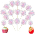 Ephlyn 30Pcs Foil Firework Cupcake Toppers Happy Birthday Cake Toppers Tinsel by Ephlyn