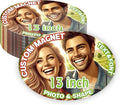 KETABAO – 13" Create Your Own Custom Refrigerator and Car Oval Photo Magnets by KETABAOMotorcycleParts