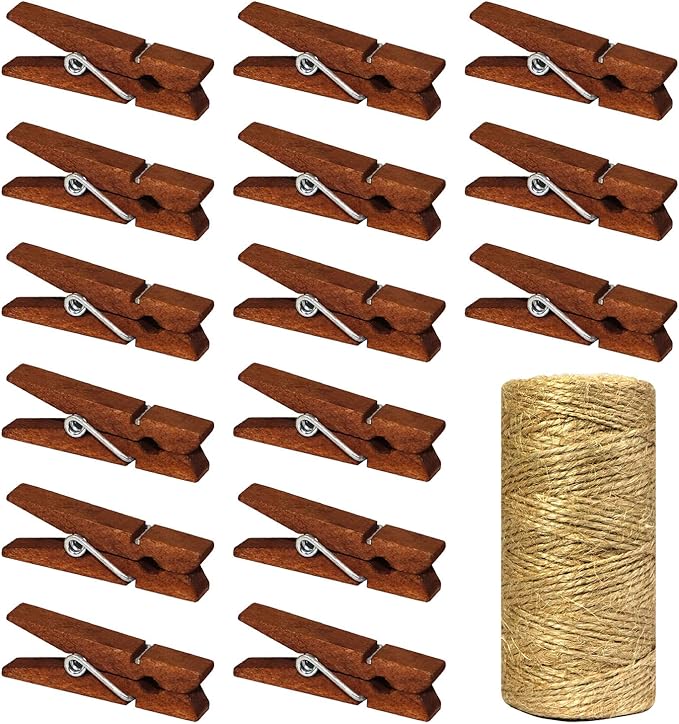 Mini Natural Wooden Clothespins by Millennial+Essentials