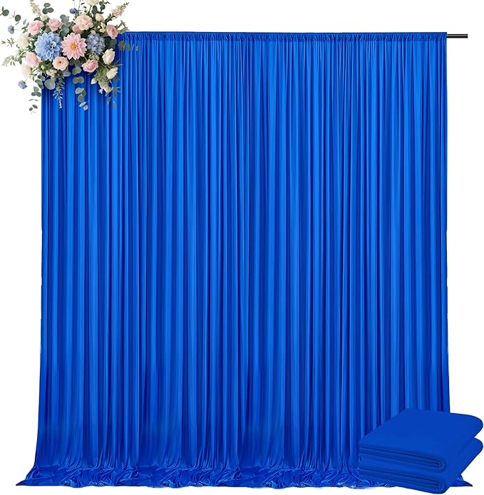 10x10ft Backdrop Curtains for Parties, 2 Panels 5x10ft Photography Backdrop by JKLUMI