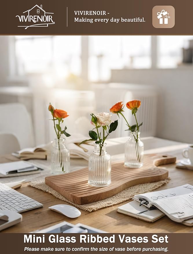 Glass Bud Vases Set of 24, Small Flower Vase in Bulk, Modern Wedding Reception - Image 2