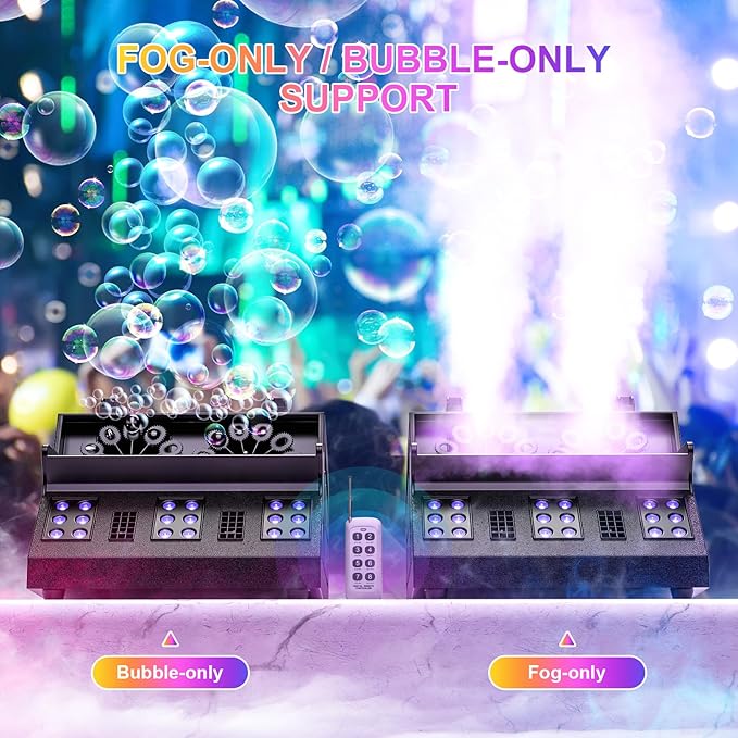 2000W Fog Machine, 3 in 1 Fog Bubble Machine - Image 9