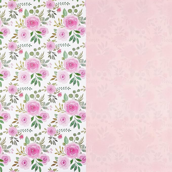 RUSPEPA Reversible Floral Wrapping Paper Roll, Mini Roll, Elegant Gift Wrap - Image 8