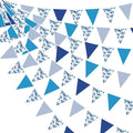 32Ft Shark Party Decorations Blue Cute Shark Triangle Flag Pennant Banner by pinkblume