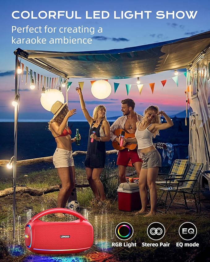 Karaoke Machine for Adults and Kids, Portable Bluetooth 2 Wireless Karaoke - Image 8