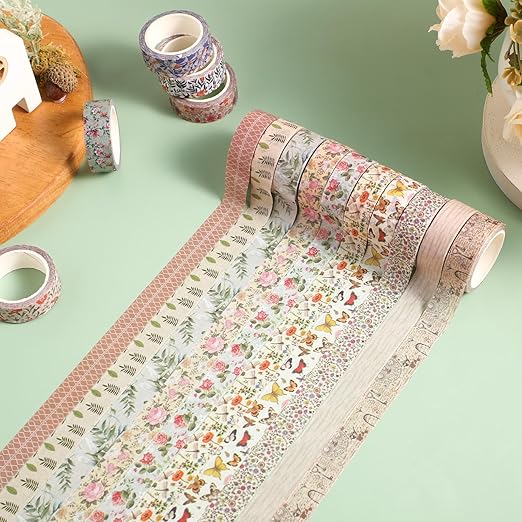 TaoBary 33 Rolls Holiday Plaid Washi Tape, 15 mm Seasonal Washi Tape Set - Image 4