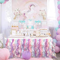 Luxury Organza Mesh Table Skirt Draping Floating Romance by BTFHOME