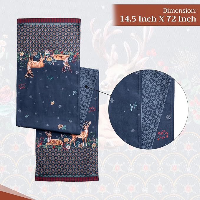 Maison d' Hermine Table Runner 100% Cotton Double Layer Table Runners 72 inches - Image 4