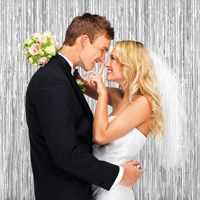 Silver Foil Curtain Backdrop - Image 4