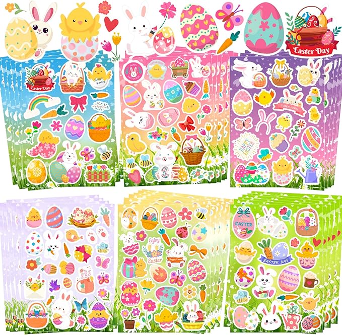 36 Sheets Easter Stickers, Easter Stickers by SWARKOL