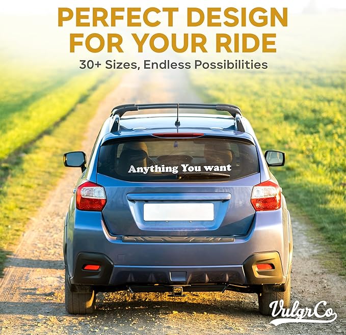VulgrCo Custom Windshield Sticker, Create Your Own Custom Vinyl Decals - Image 6