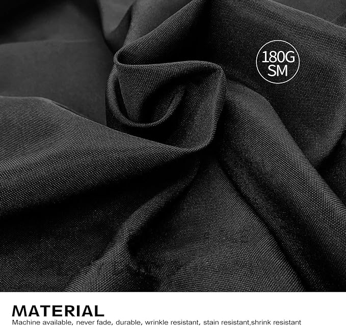 Surmente 10 Pack Black Tablecloth 90 x 132-inch Rectangular Polyester Table - Image 3