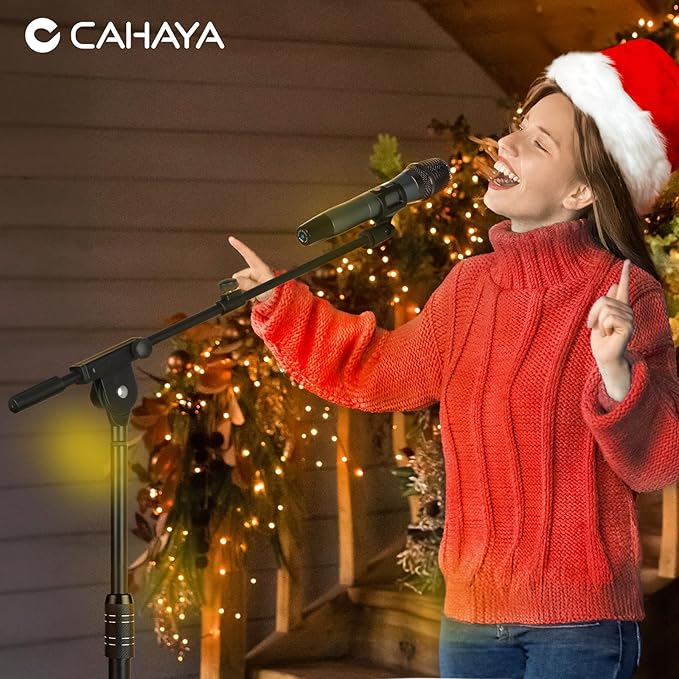 CAHAYA Dual-use Tripod Microphone Stand Boom Arm Floor Mic Stand Portable - Image 9