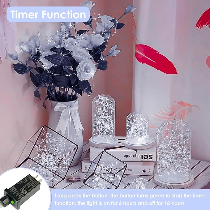 66Ft 200LED Fairy Lights Plug in, Waterproof String Lights Outdoor & Indoor 8 - Image 5