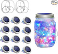 SunKite Solar Mason Jar Lights, 12 Pack 30 LED Waterproof Fairy Firefly Jar by SunKite