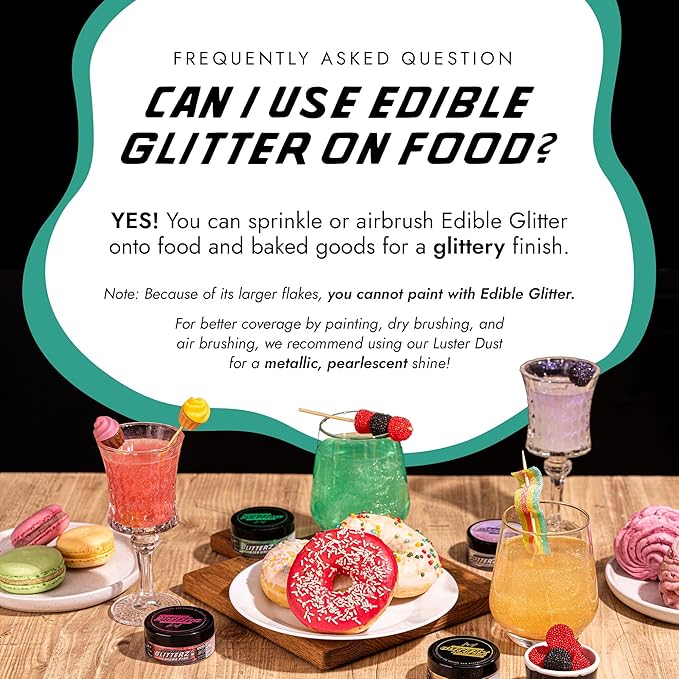 MONÉGASQUE Mint Green Edible Glitter - Image 4