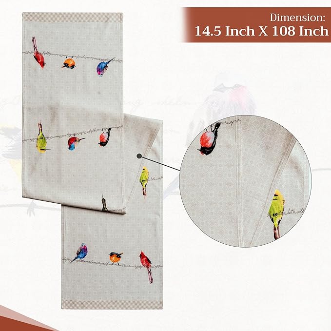 Maison d' Hermine Table Runner 100% Cotton Double Layer Table Runners 108 - Image 4