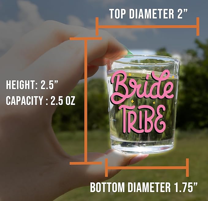 Bridesmaid Custom Shot Glass 2.5oz, Personalized Photo Bride Tribe Gift - Image 3