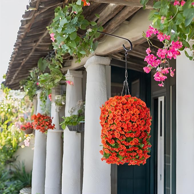 Artificial Fake Hanging Flowers Plants Baskets - Image 7