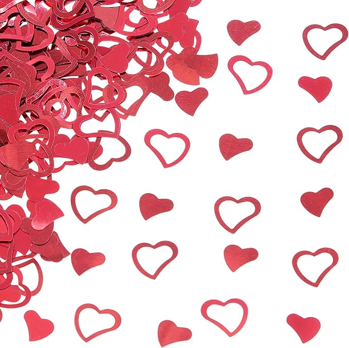 Red Love Heart Table Confetti - Image 4
