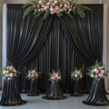 Outpain Thick 20 ft x 10 ft Black Sequin Backdrop Curtain by Outpain