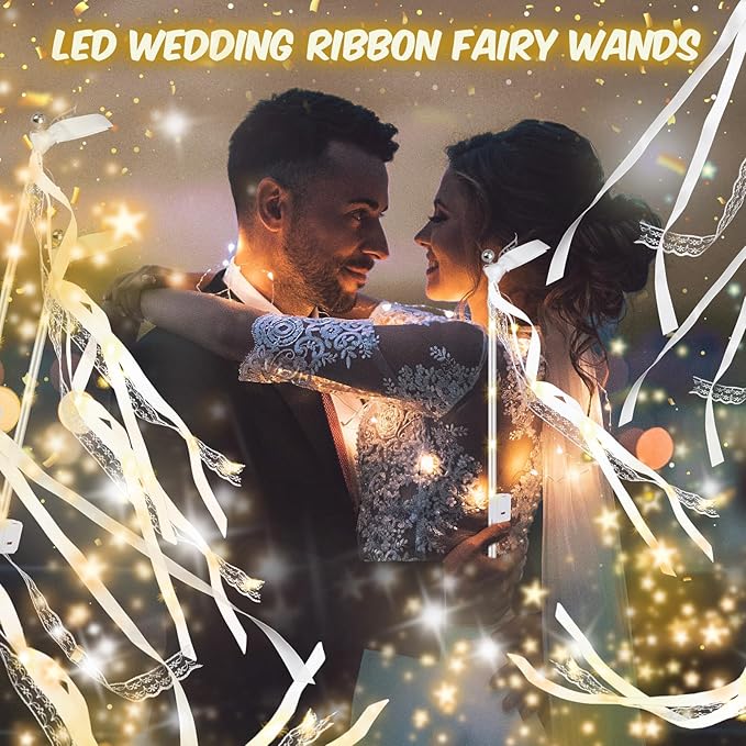 200PCS Light up Wands for wedding, Wedding Wands Streamers - Image 4