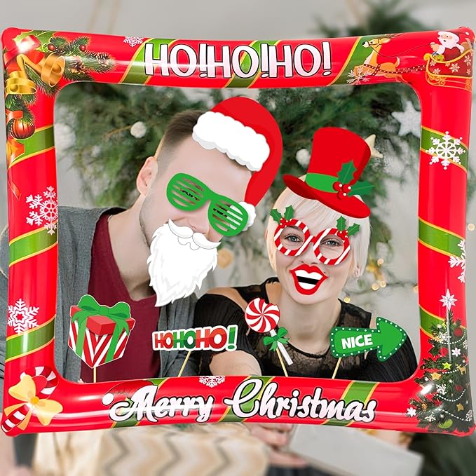 Christmas Photo Booth Props Inflatable Frame - Image 3