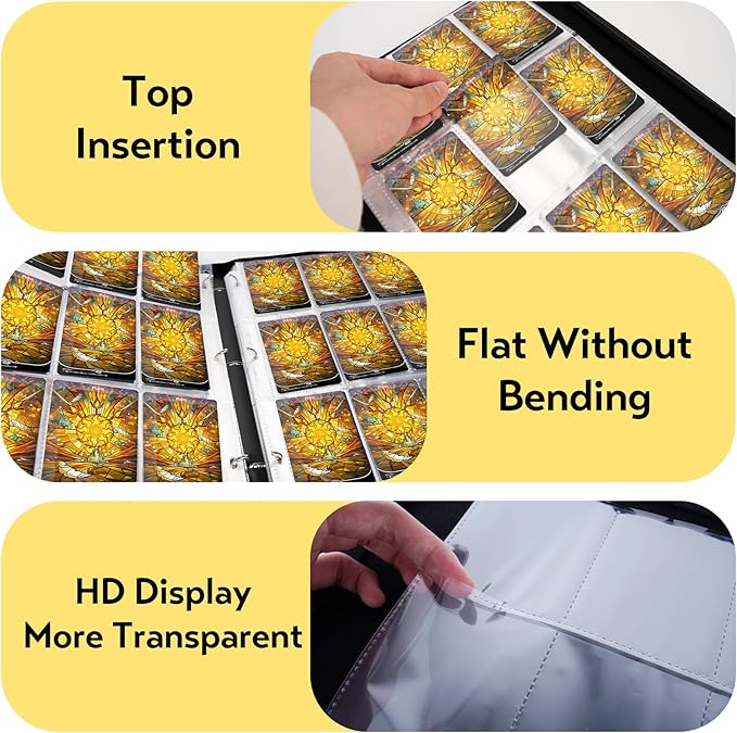9 Pocket Card Binder for MTG/YGO/PTCG/Game Cards, Holds 900 Cards, Premium Card - Image 6