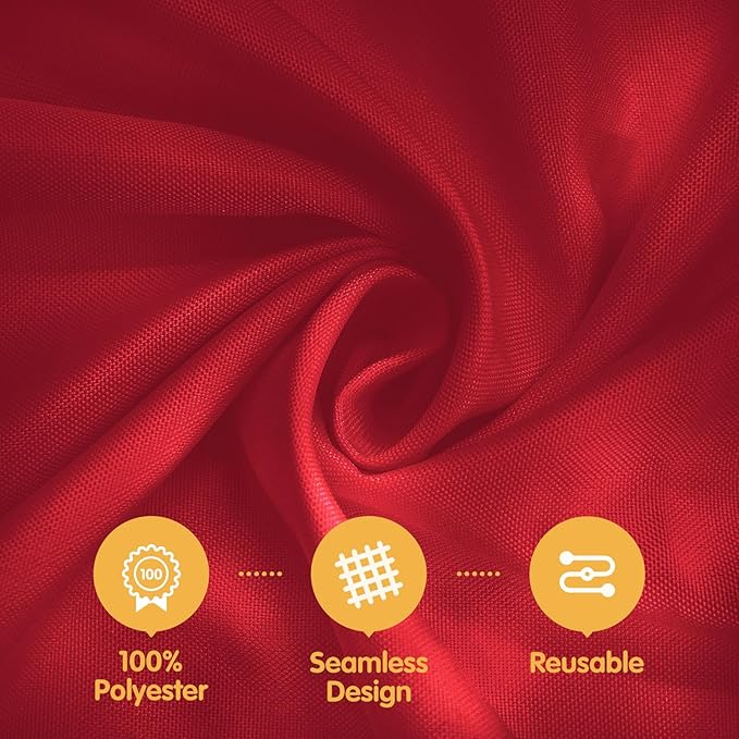 BRILLMAX 8 Pack Burgundy Tablecloths - Image 2