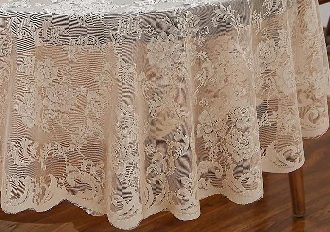 LinenZone Extra Large Linen Round Tablecloth - Image 3