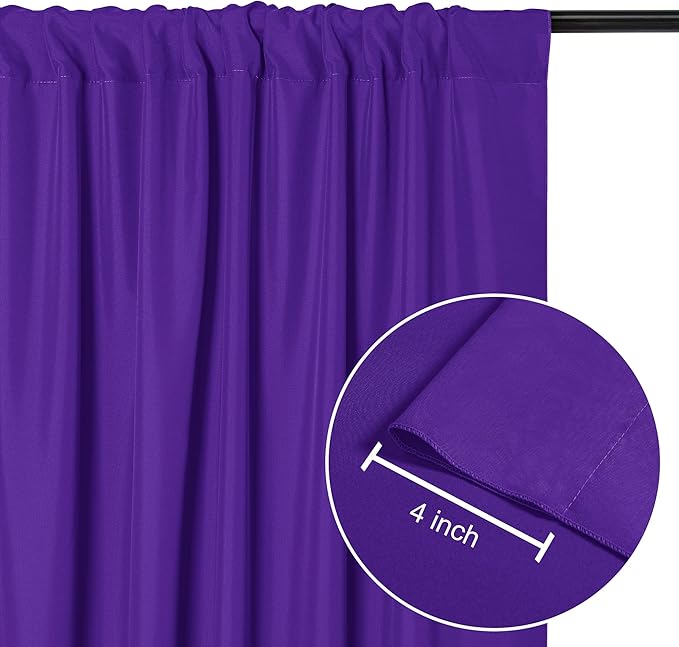 DWCN 10x7 FT Backdrop Curtains for Parties, Photography Backdrop Drapes - Image 3