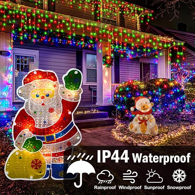 KNONEW 99ft 1216 LED Christmas Lights Outdoor Decorations - Image 4