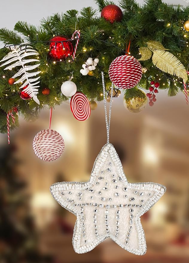 Beaded Star Hanging Ornaments - Image 5