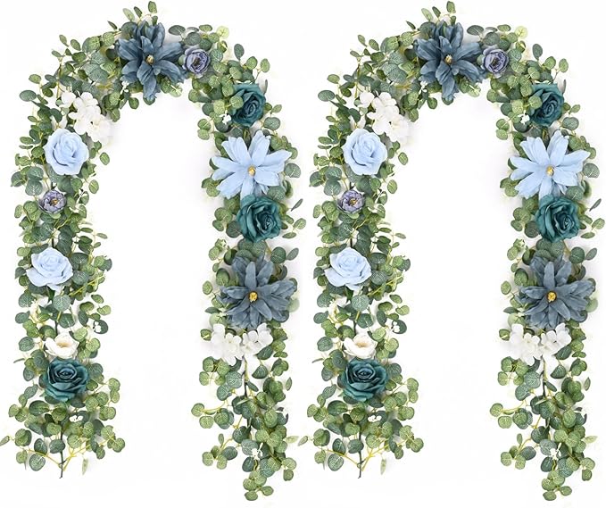 Waipfaru 2Pcs Artificial Eucalyptus Garland by Waipfaru