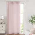 Vision Home Soft Pink Pinch Pleated Semi Sheer Curtains Textured Linen Blended by VisionHome