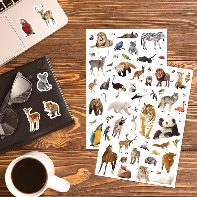 Wild Animals Stickers 750 Count Safari Jungle Animal Woodland Wildlife Zoo - Image 5