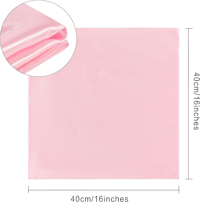 36 Pack Square Satin Dinner Napkins, 16x16 Inches Silky Soft Smooth Table Cloth - Image 5