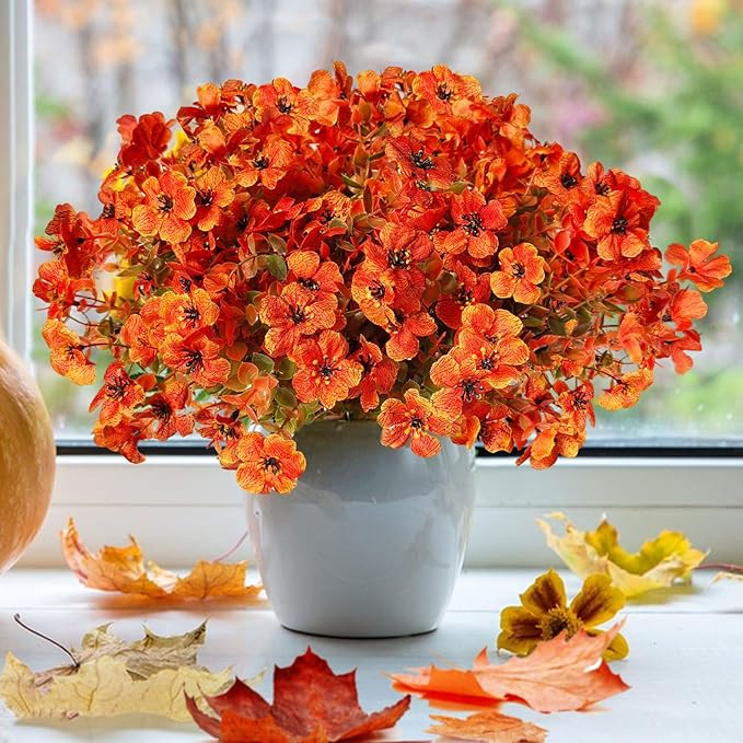 Artificial Fall Flowers Faux Mums by Unknown