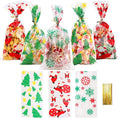 LOKIQNG 150PACK Christmas Cellophane Bags Treat Cookie Gift Bags by LOKQING