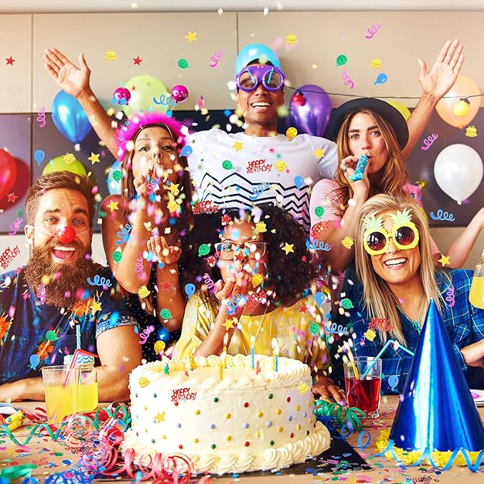 WILLBOND 3000 Pieces Happy Birthday Confetti Birthday Party Cake Confetti - Image 2