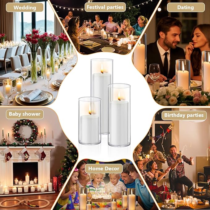 12 PCS White Pillar Candles - Image 6