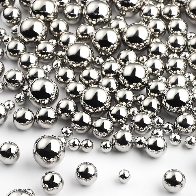 150 Pieces Vase Filler Faux Pearls Vase Makeup Beads No Hole Gloss Bead Mixed by Junkin